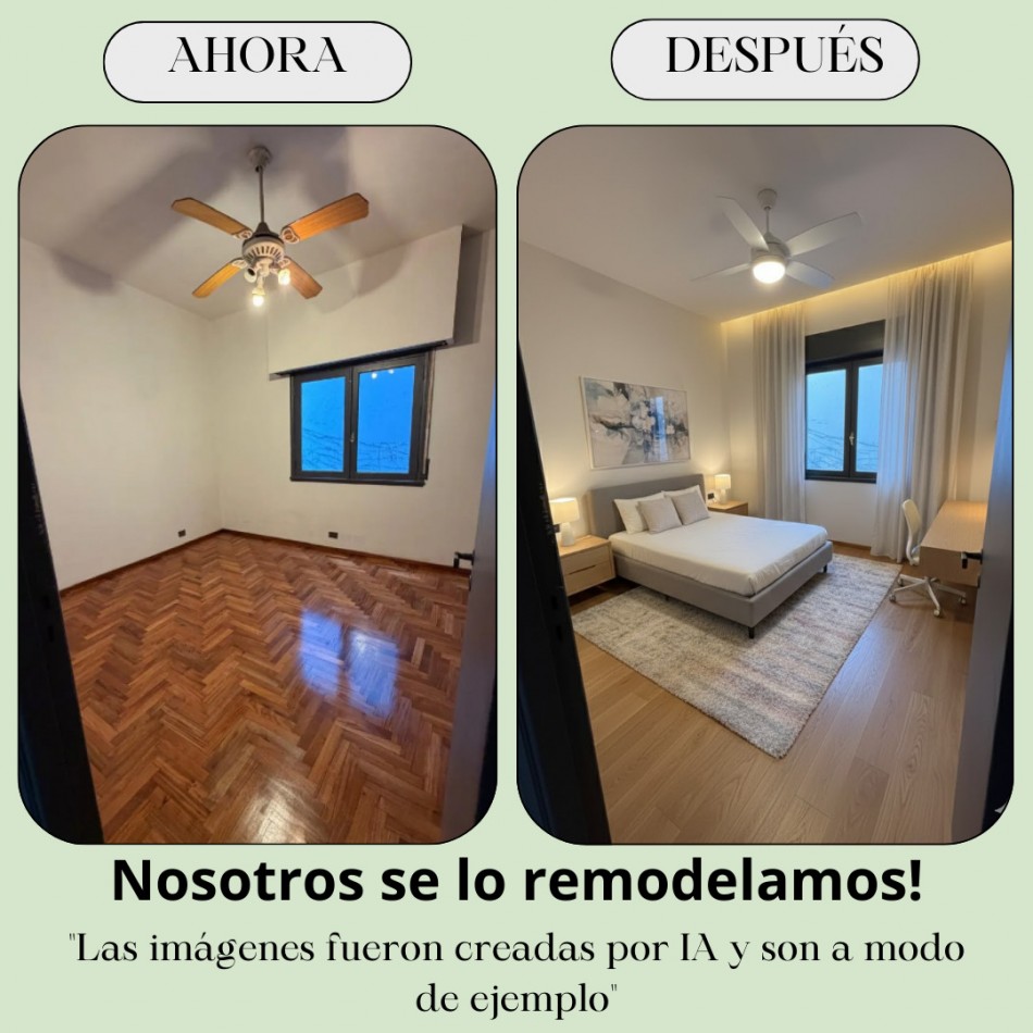 En venta Depto de 3 amb contrafrente en Las Cañitas