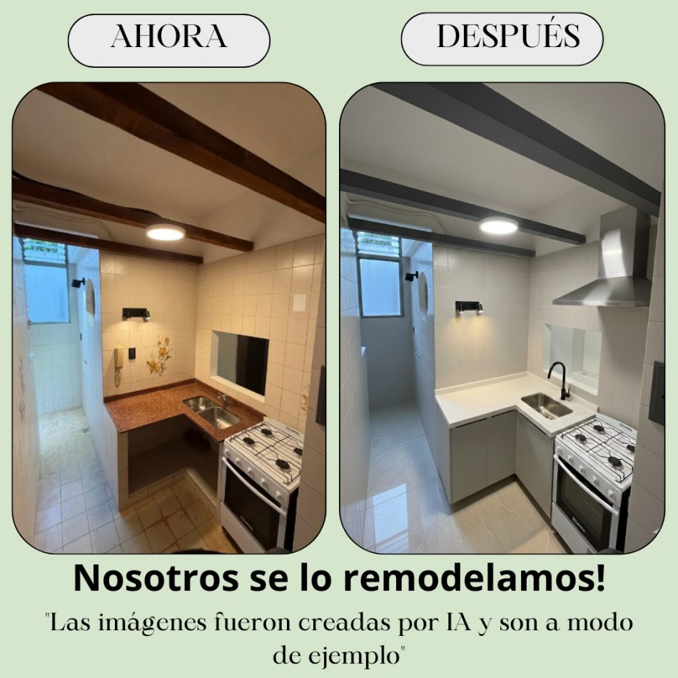 En venta Depto de 3 amb contrafrente en Las Cañitas