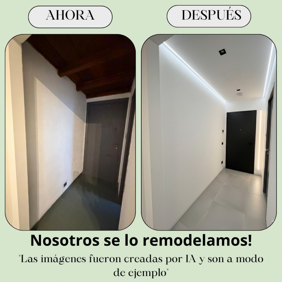 En venta Depto de 3 amb contrafrente en Las Cañitas