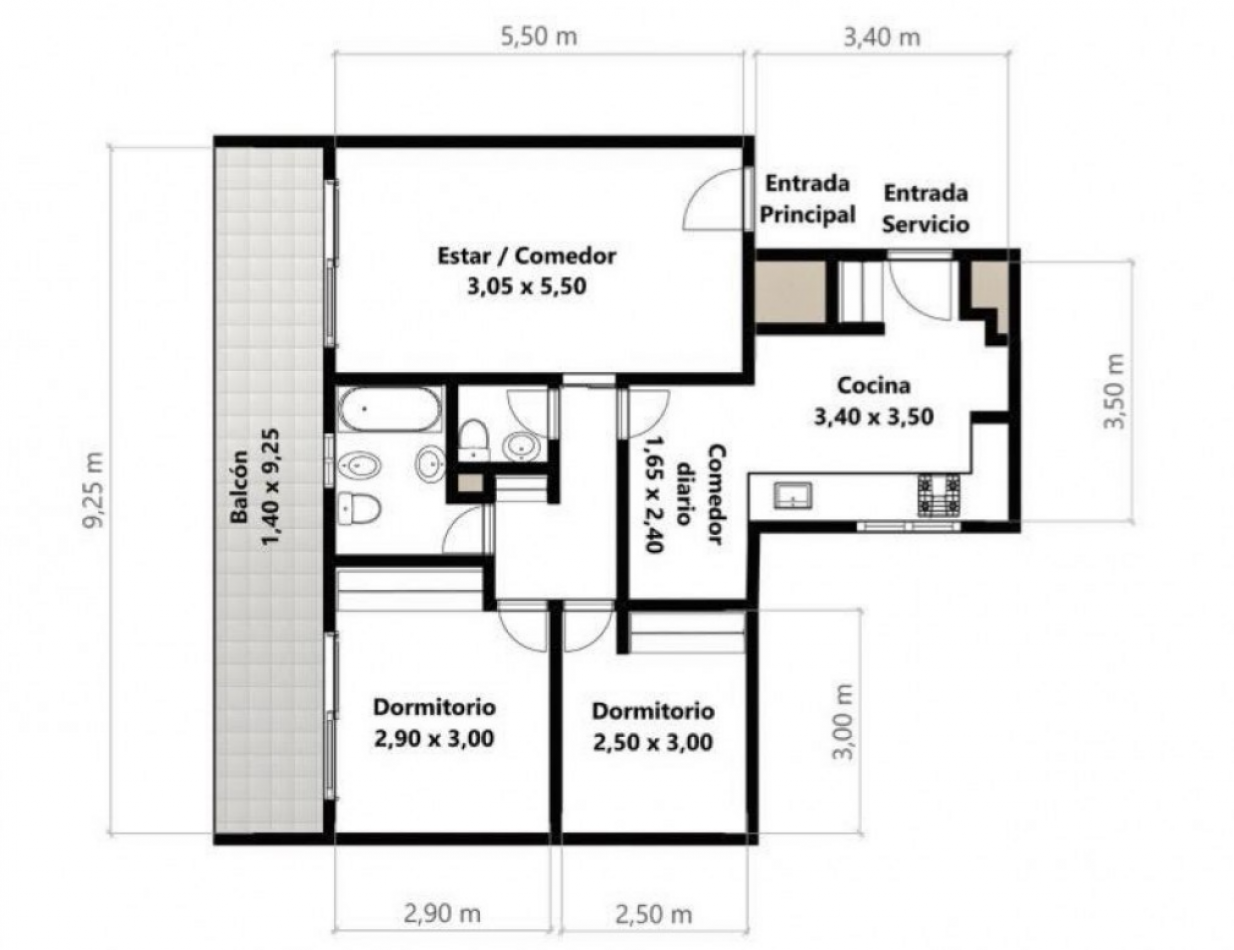 Venta departamento 3 amb con cochera en Av La Plata 600, Caballito